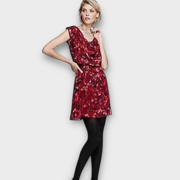 $396 ALICE + OLIVIA MULTI-COLORS SILK COWL NECK SLEEVELESS DRESS SIZE S - Picture 3 of 14